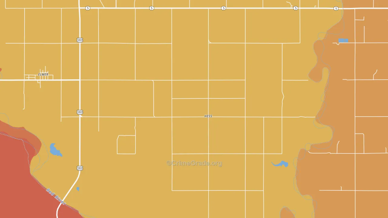 Hess, OK Map of Drug-Related Crime Rates