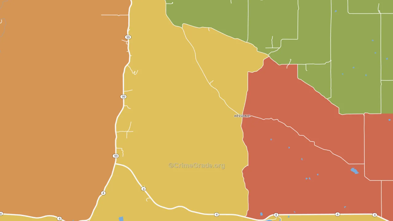 Hessdale, KS Map of Drug-Related Crime Rates