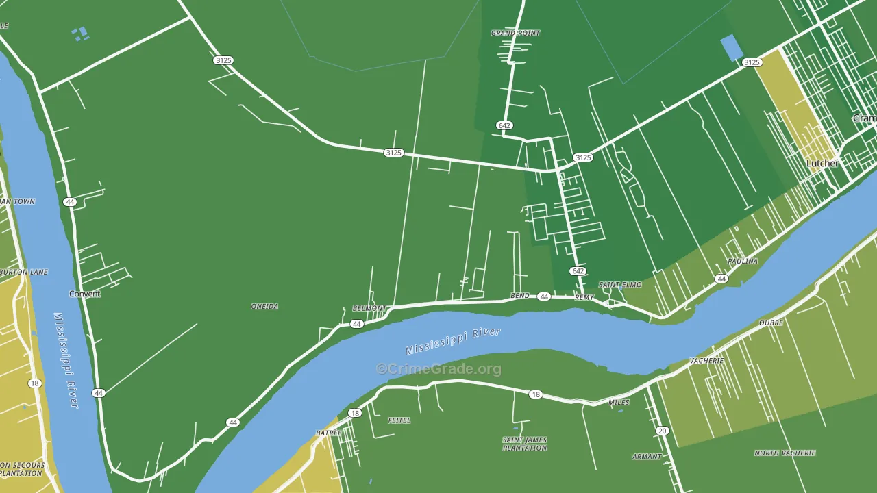 Hester, LA Map of Drug-Related Crime Rates