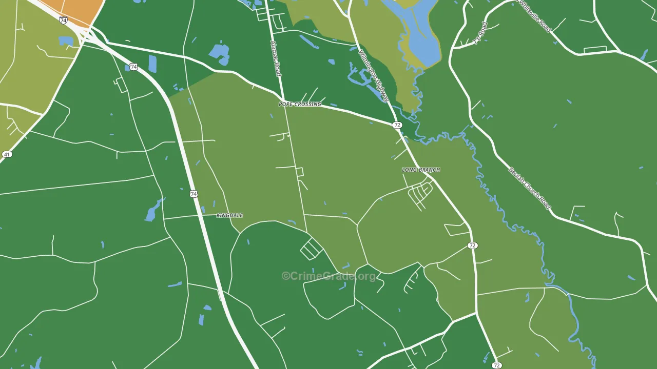 Hestertown, NC Map of Drug-Related Crime Rates