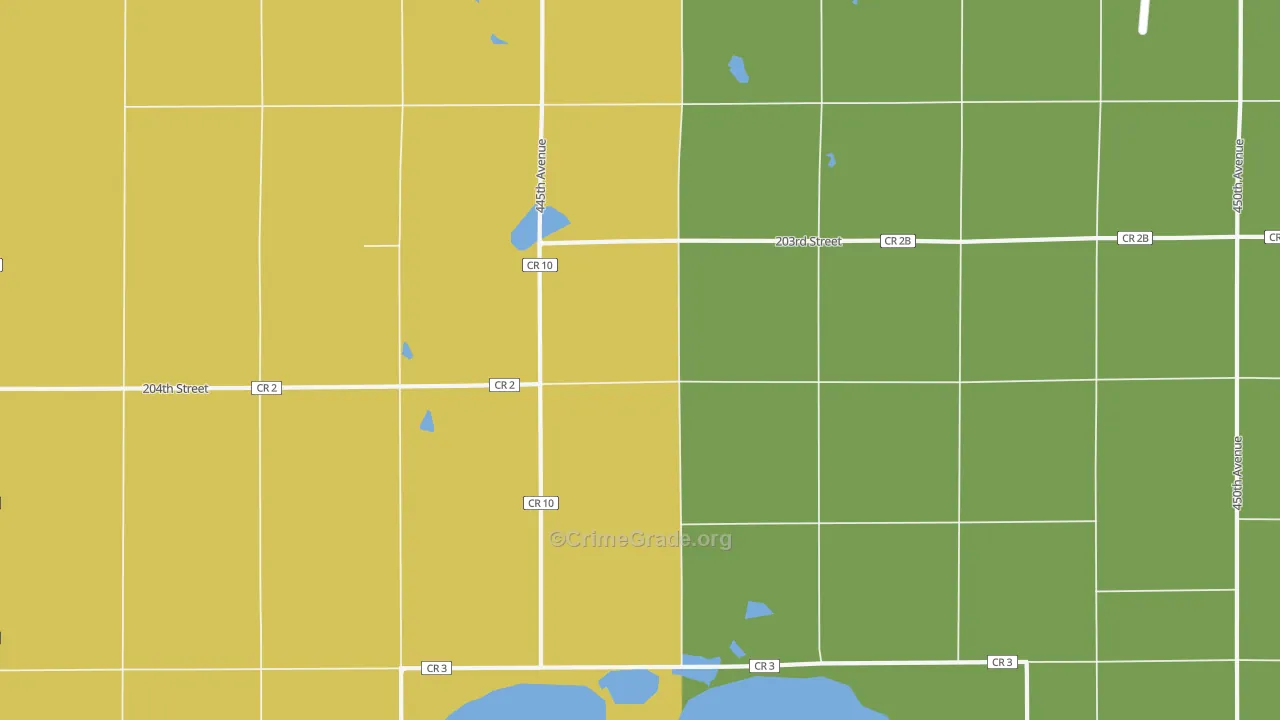Hetland, SD Map of Drug-Related Crime Rates
