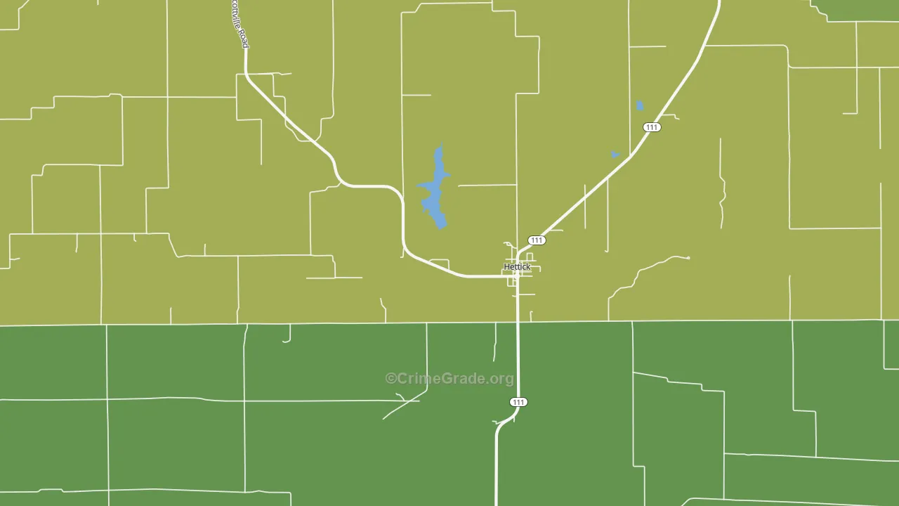 Hettick, IL Map of Drug-Related Crime Rates