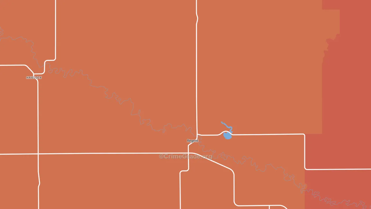 Hettinger County, ND Map of Drug-Related Crime Rates