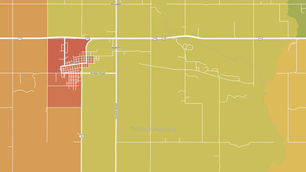 Hewitt, OK Map of Drug-Related Crime Rates