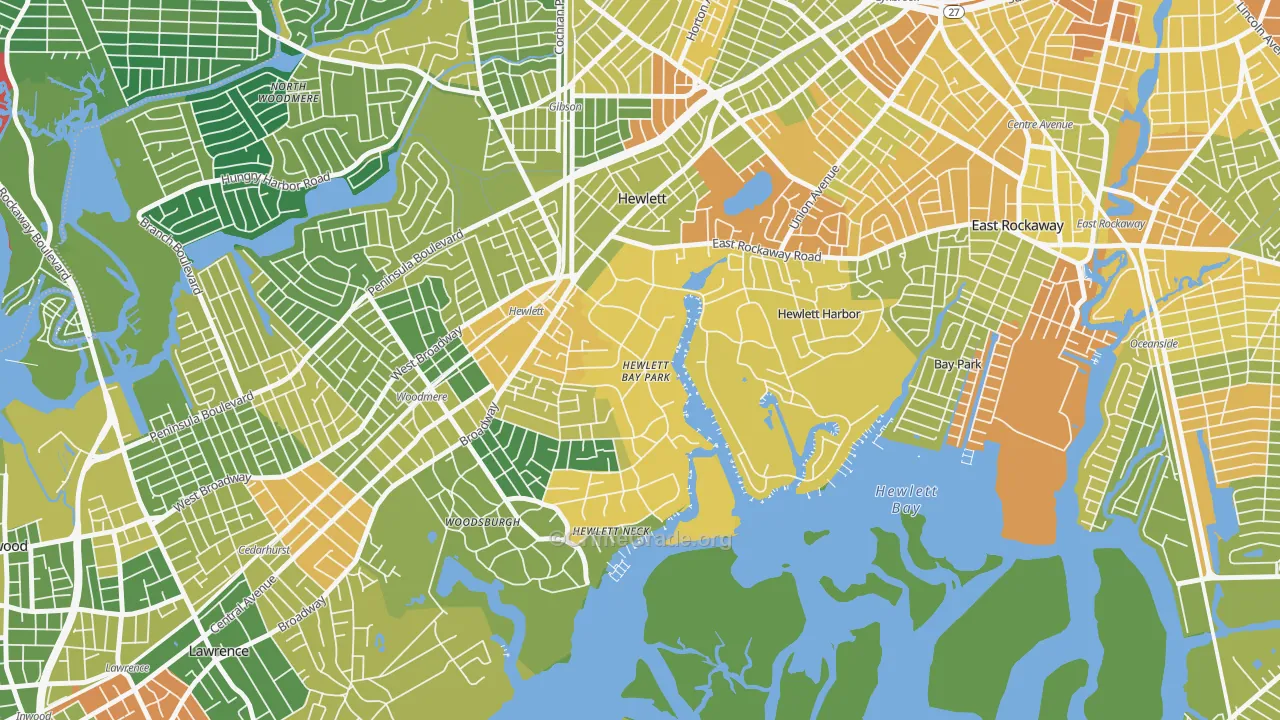 Hewlett Bay Park, NY Map of Drug-Related Crime Rates