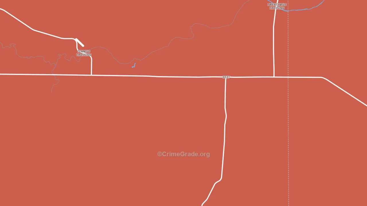 Hext, TX Map of Drug-Related Crime Rates