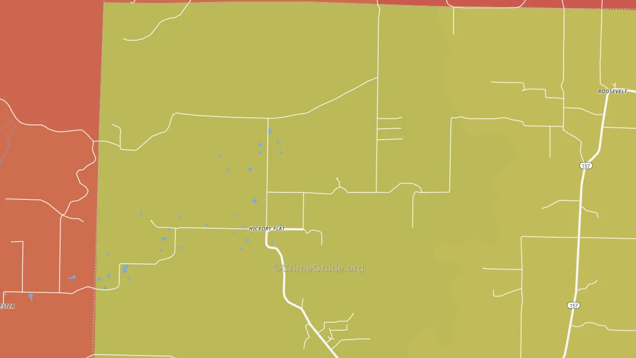 Hickory Flat, AR Map of Drug-Related Crime Rates