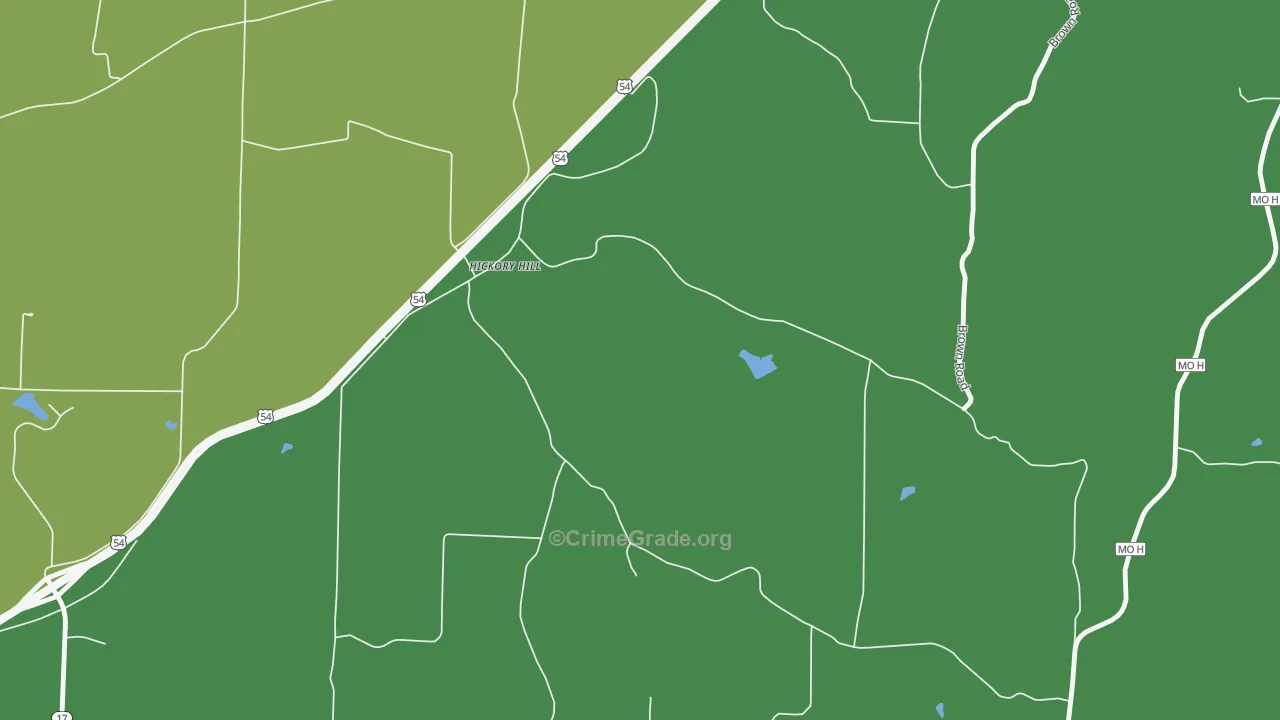 Hickory Hill, MO Map of Drug-Related Crime Rates