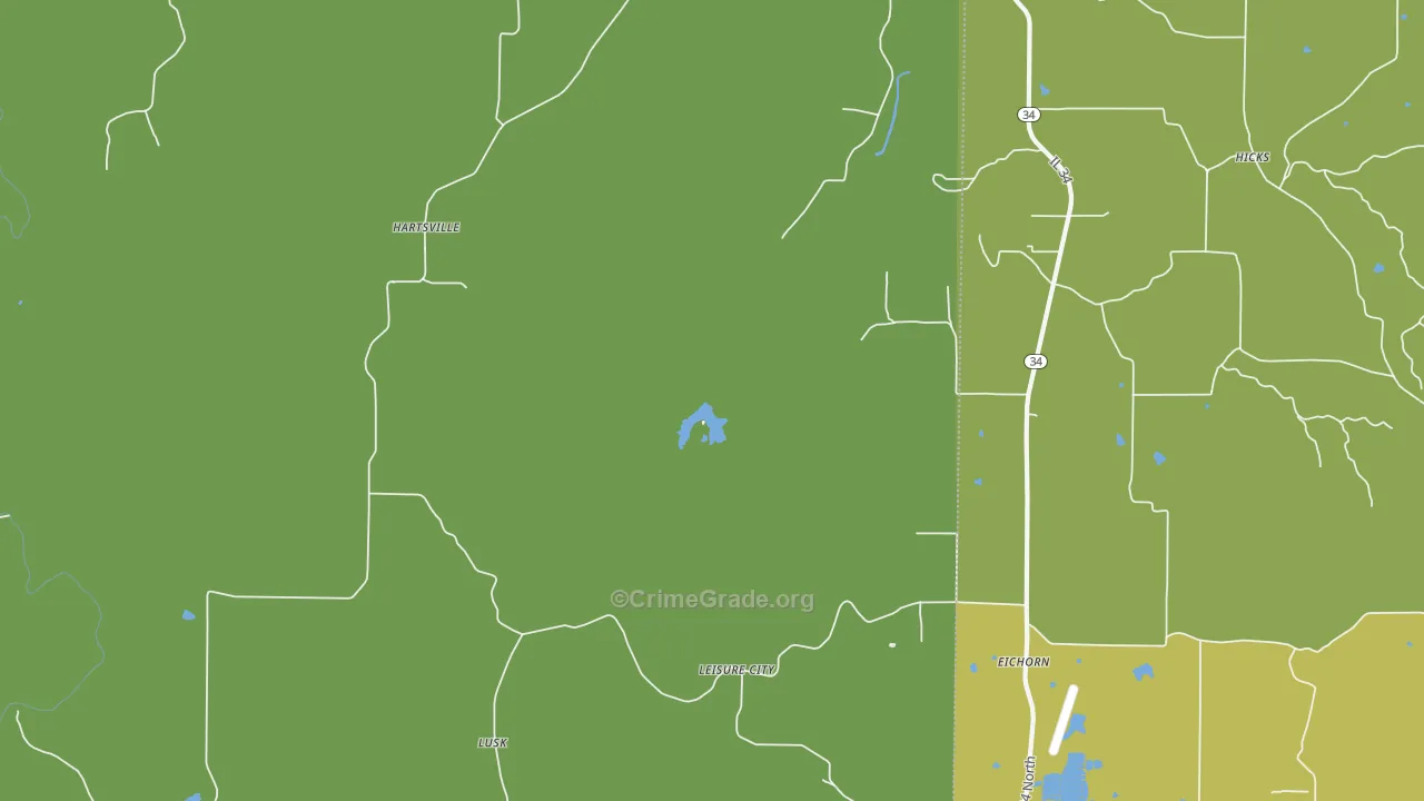 Hicks, IL Map of Drug-Related Crime Rates