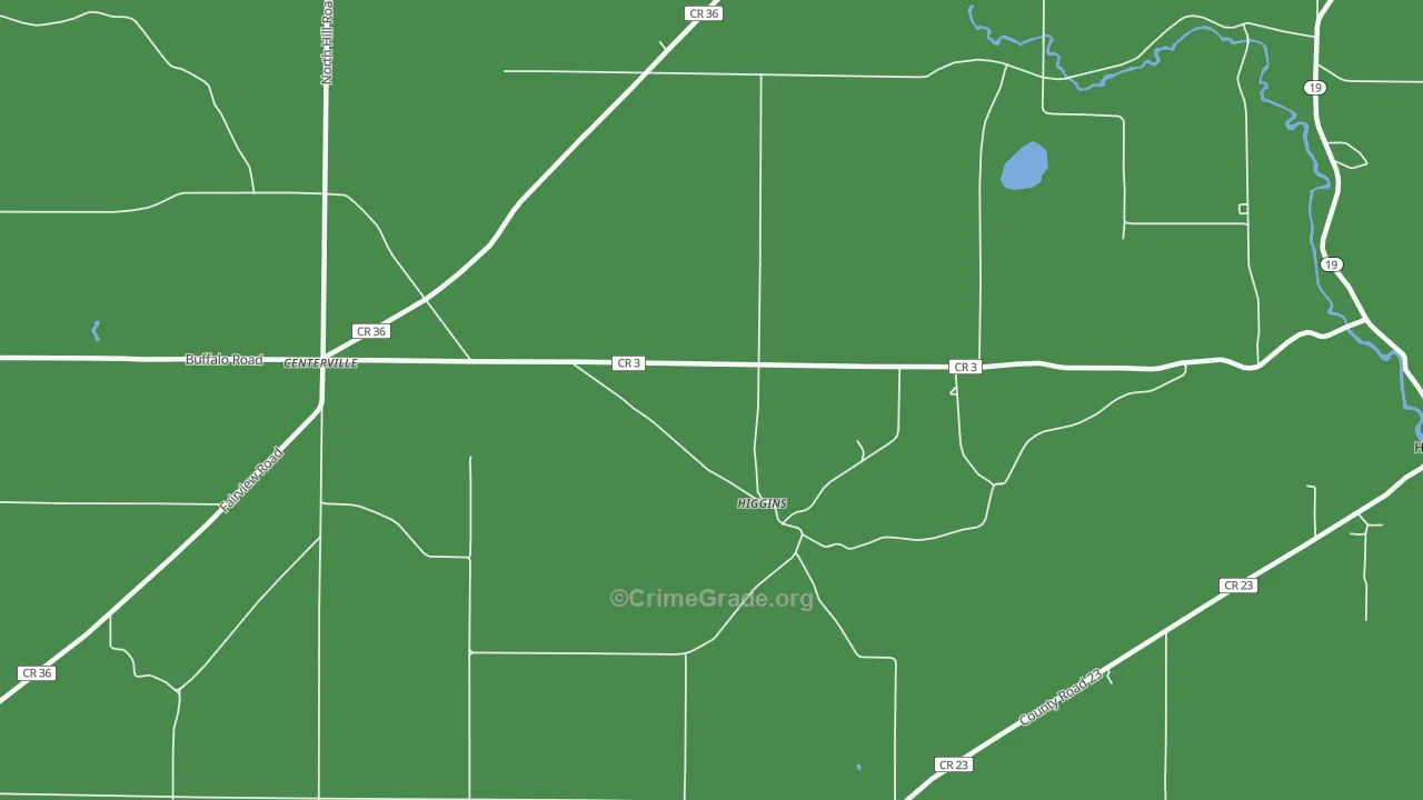 Higgins, NY Map of Drug-Related Crime Rates