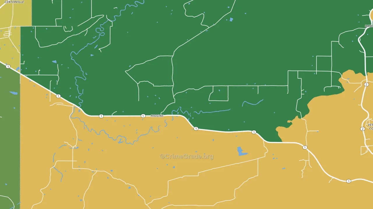 Higgins, OK Map of Drug-Related Crime Rates
