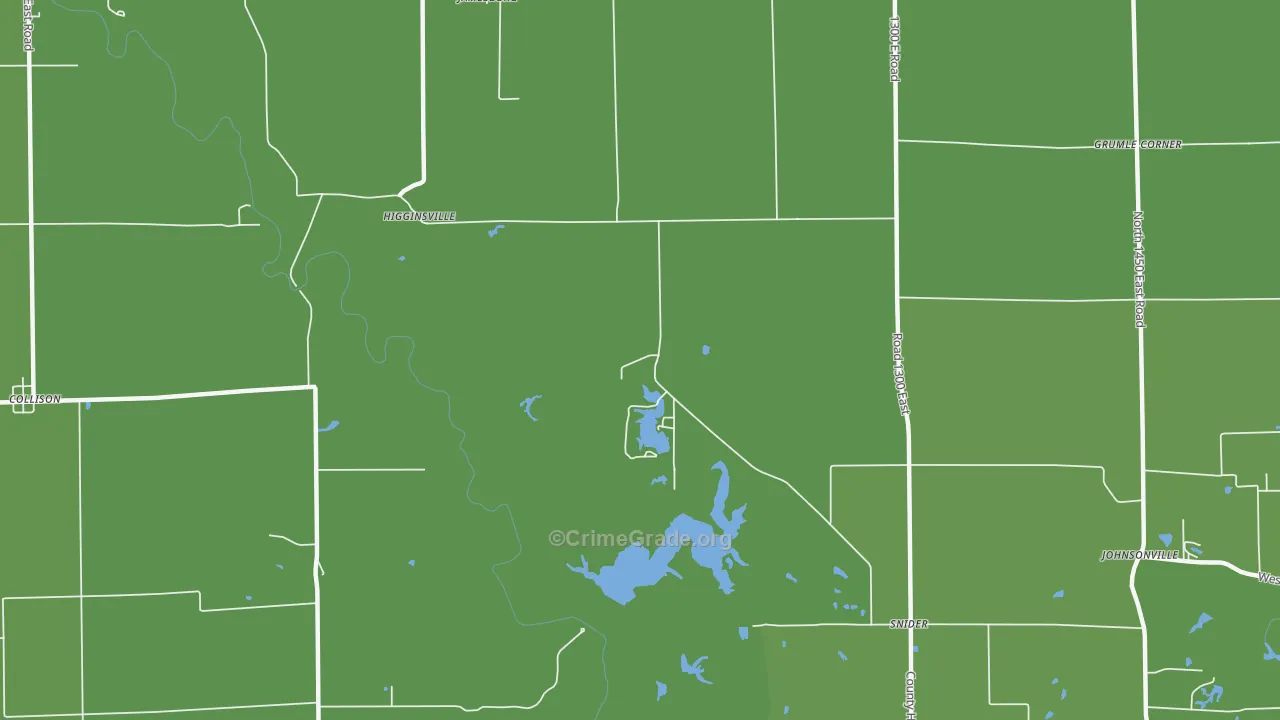 Higginsville, IL Map of Drug-Related Crime Rates