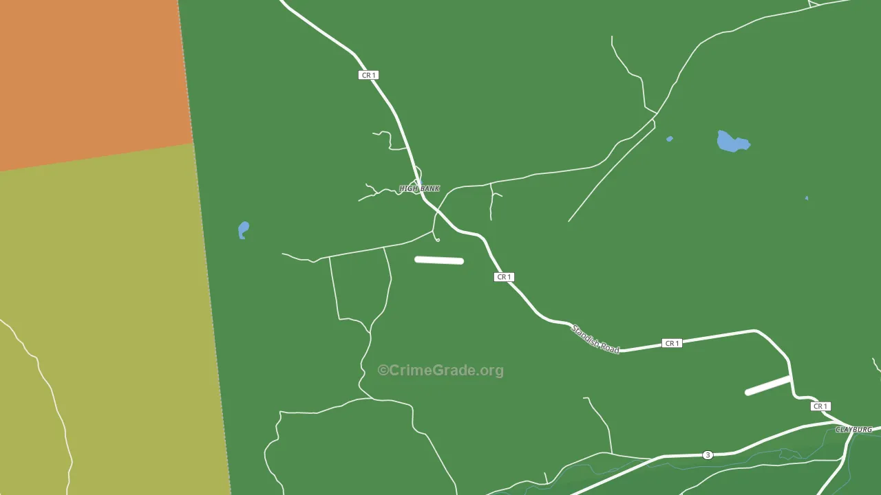 High Bank, NY Map of Drug-Related Crime Rates