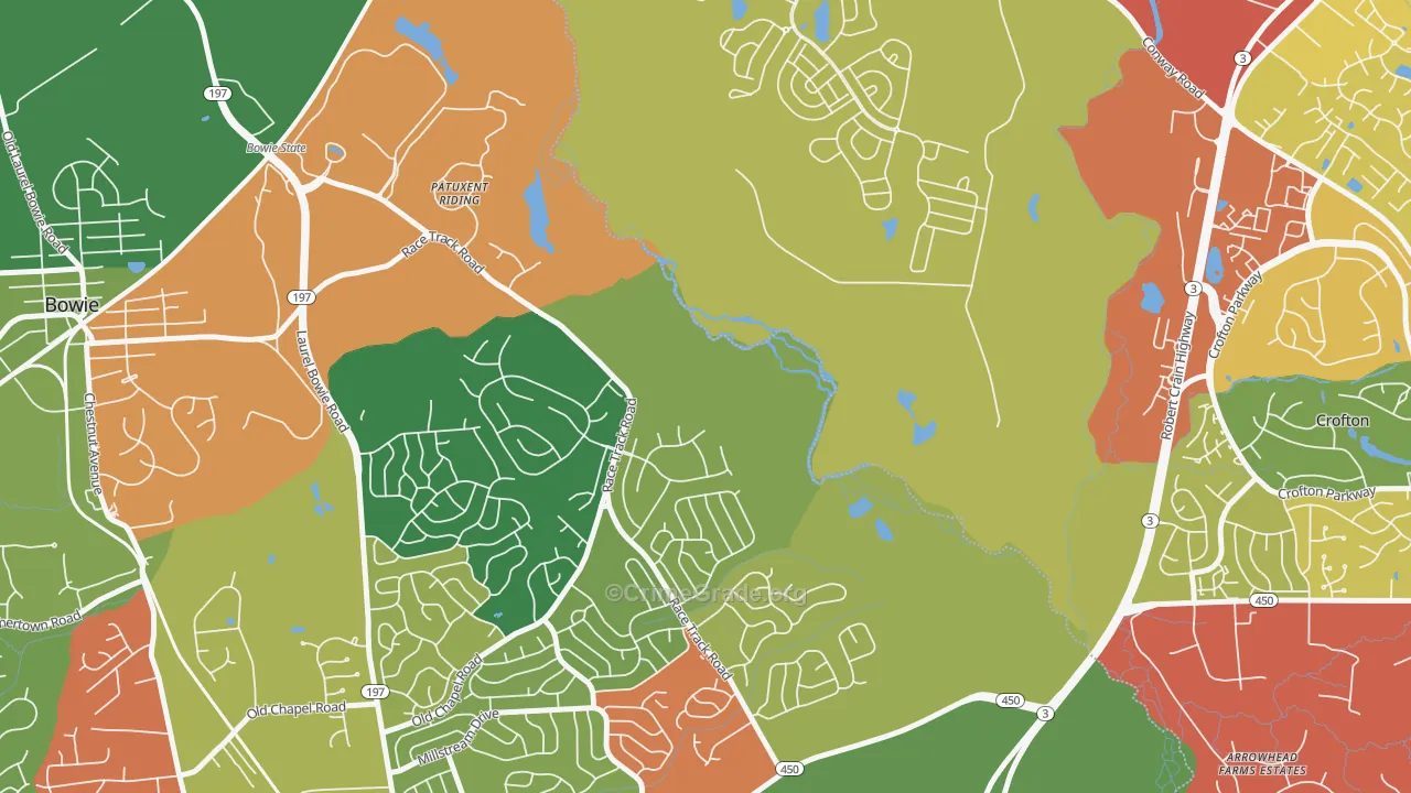 High Bridge Estates, MD Map of Drug-Related Crime Rates