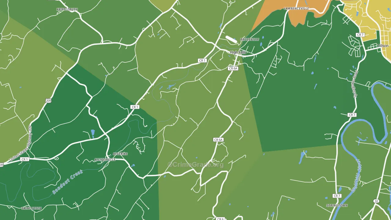 High Falls, NY Map of Drug-Related Crime Rates