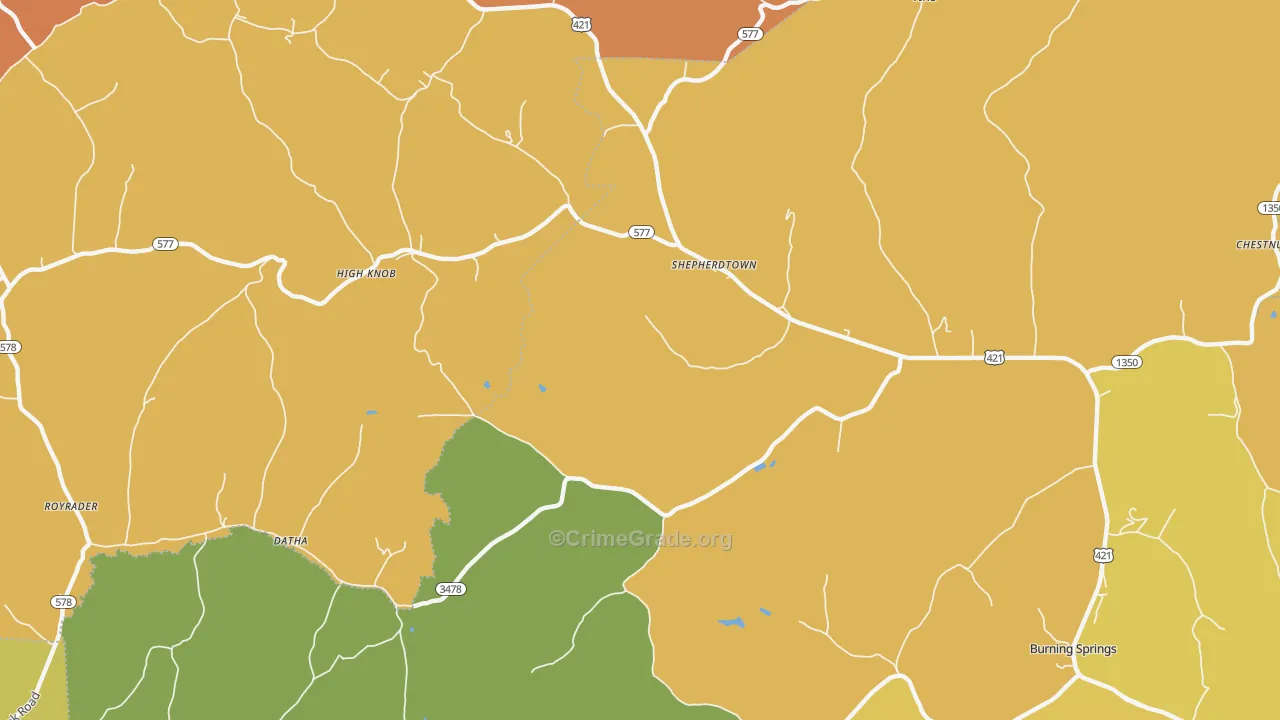 High Knob, KY Map of Drug-Related Crime Rates
