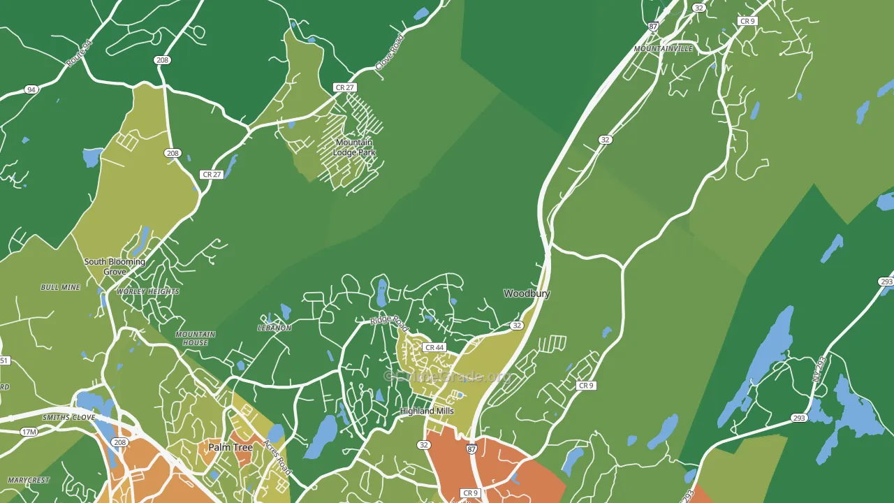 Highland Mills, NY Map of Drug-Related Crime Rates