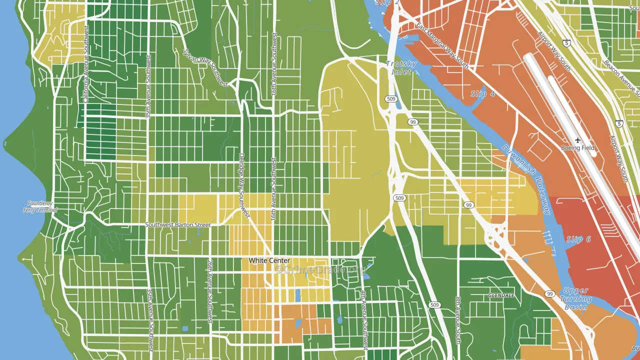 Highland Park, Seattle, WA Map of Drug-Related Crime Rates