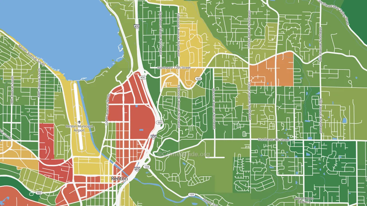 Highlands Park, Renton, WA Map of Drug-Related Crime Rates
