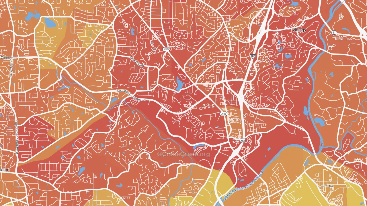 Highlands Park, Smyrna, GA Map of Drug-Related Crime Rates