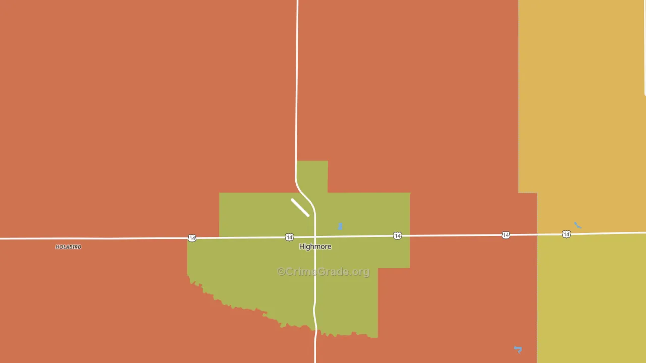 Highmore, SD Map of Drug-Related Crime Rates