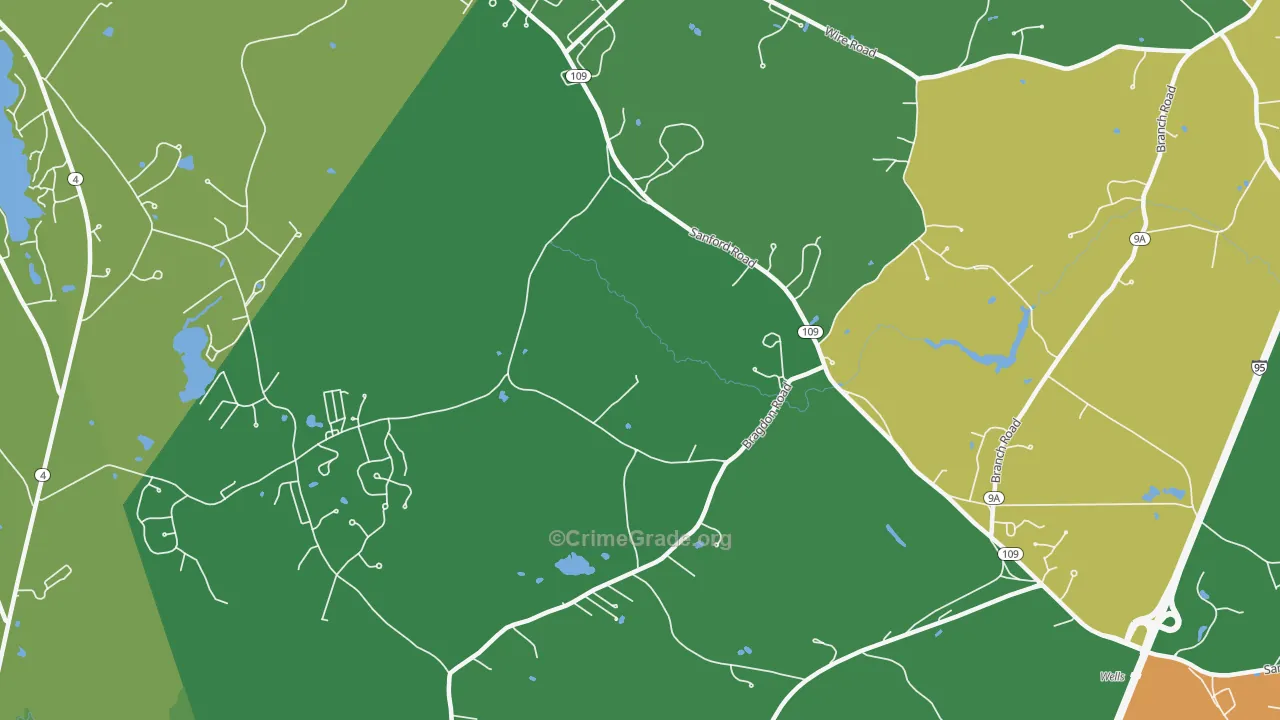 Highpine, ME Map of Drug-Related Crime Rates