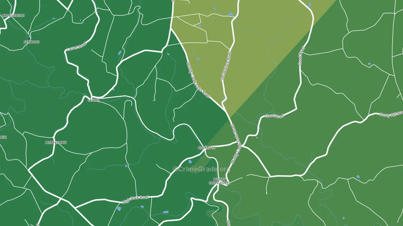 Highrock, PA Map of Drug-Related Crime Rates