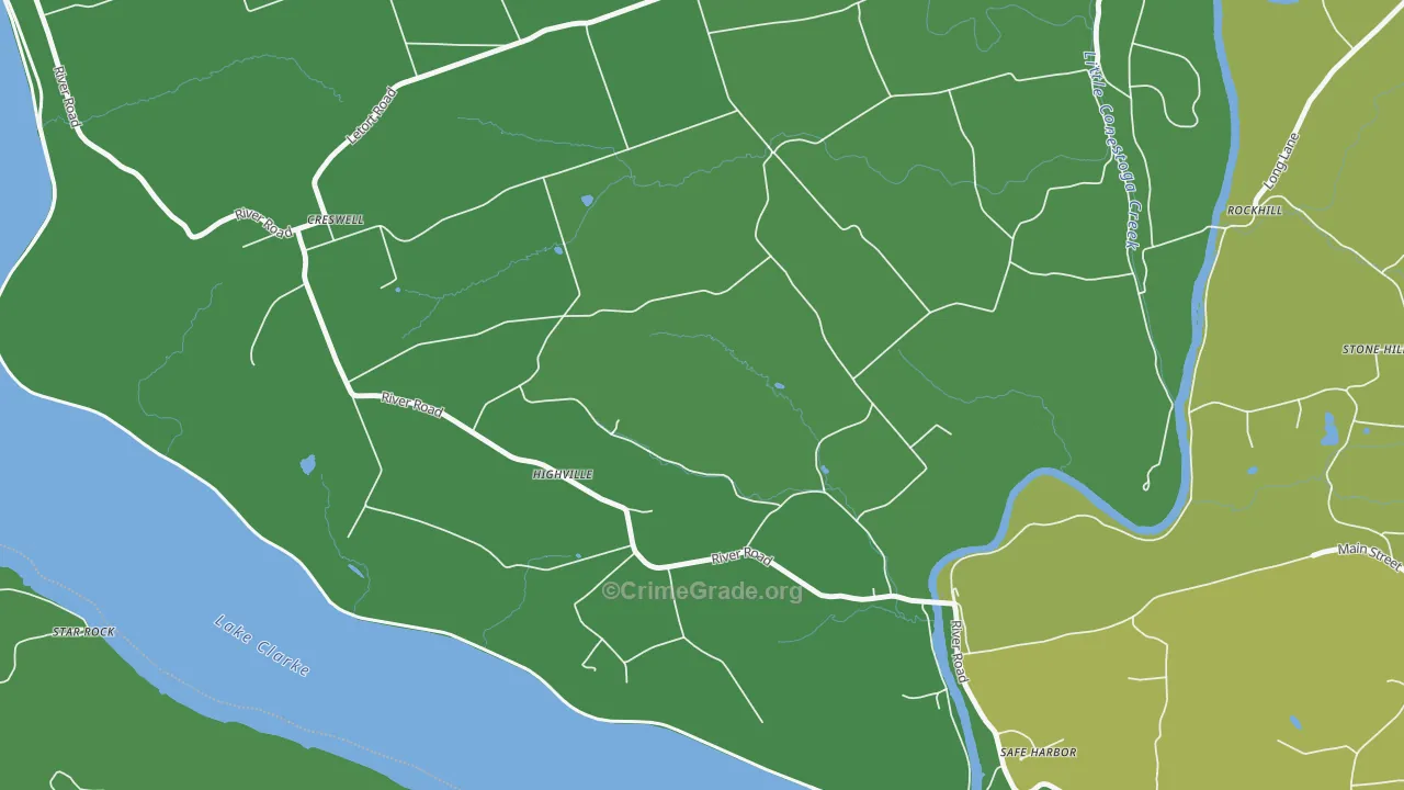 Highville, PA Map of Drug-Related Crime Rates
