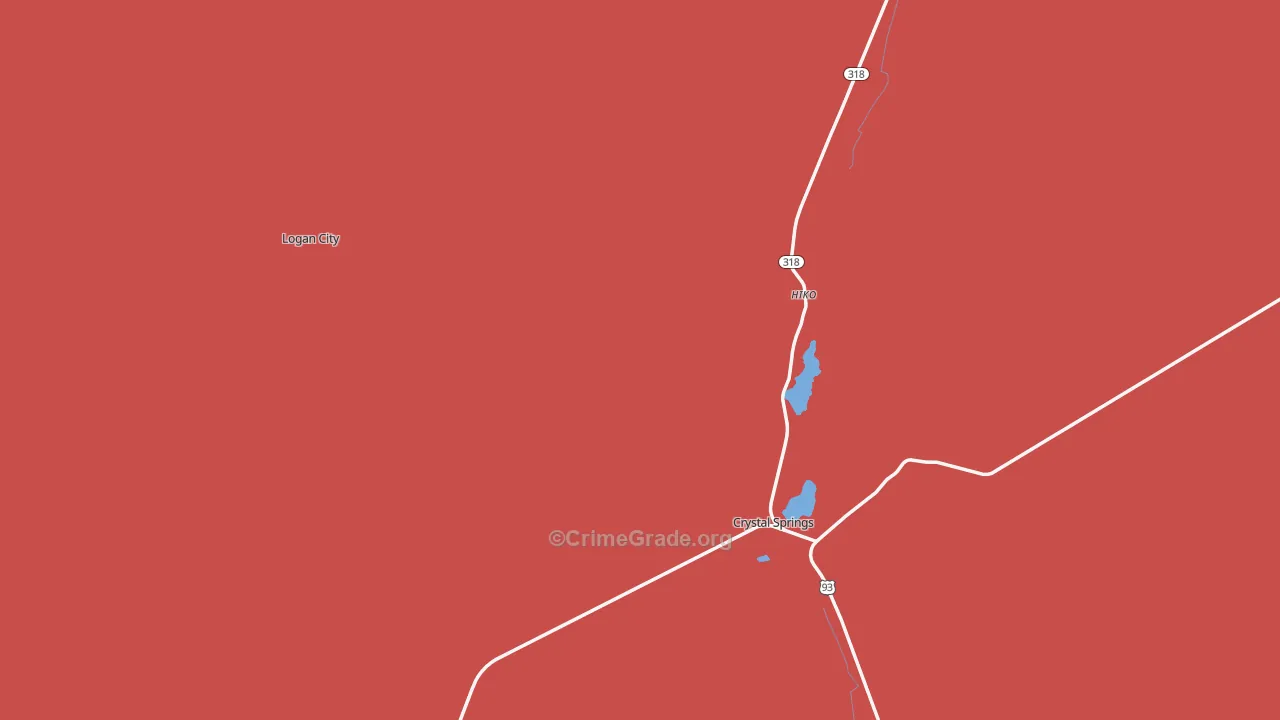Hiko, NV Map of Drug-Related Crime Rates