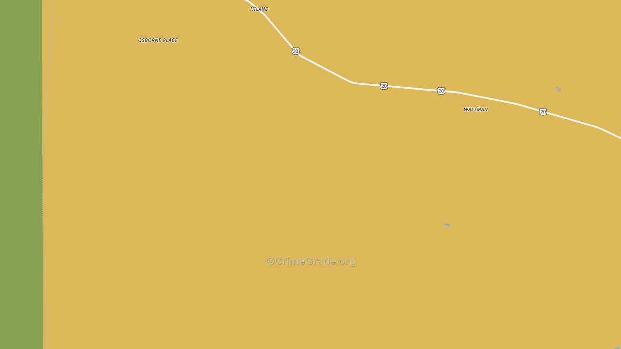 Hiland, WY Map of Drug-Related Crime Rates