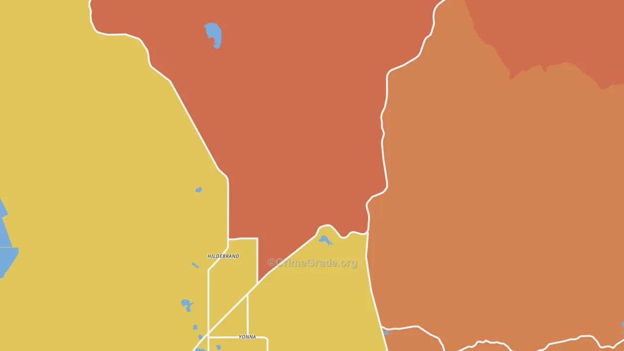 Hildebrand, OR Map of Drug-Related Crime Rates