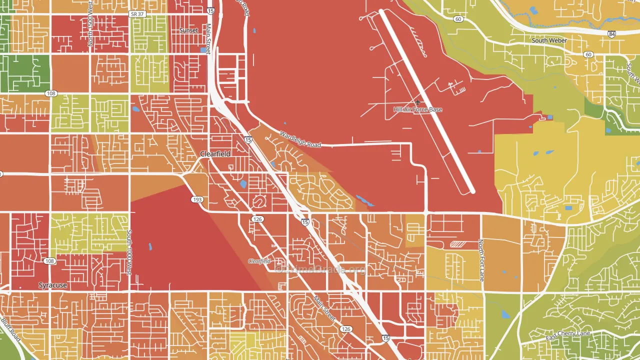 Hill Afb, UT Map of Drug-Related Crime Rates