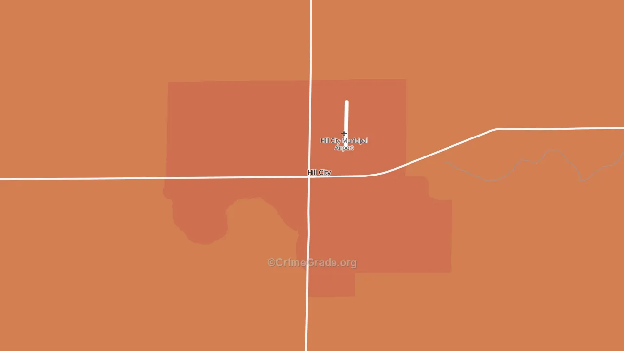 Hill City, KS Map of Drug-Related Crime Rates