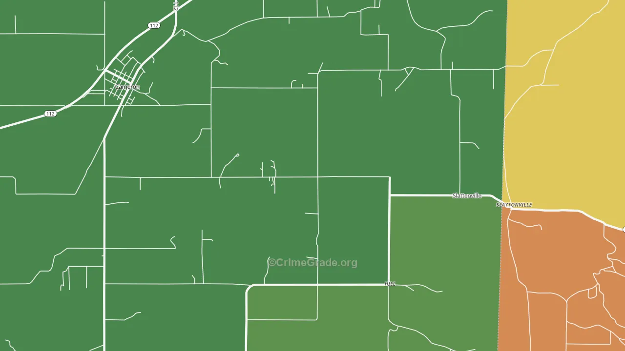 Hill, OK Map of Drug-Related Crime Rates