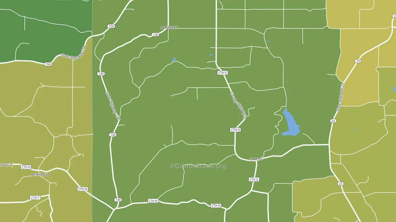 Hill Point, WI Map of Drug-Related Crime Rates