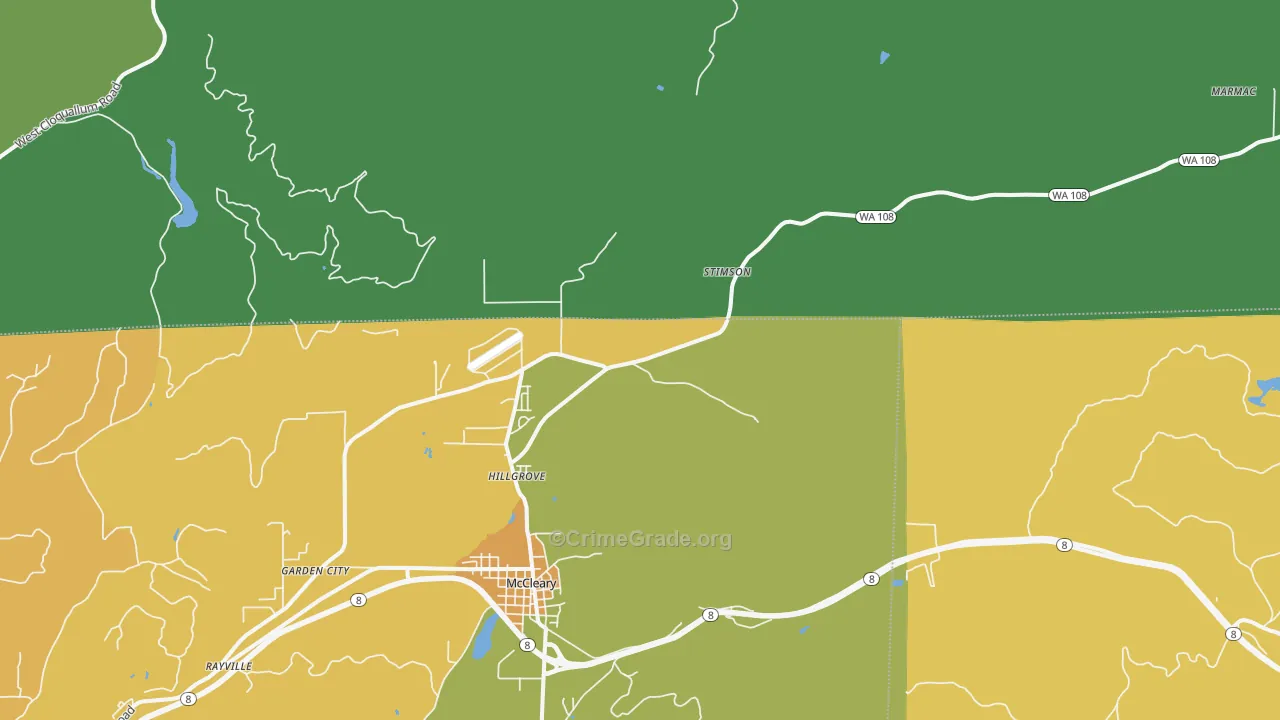 Hillgrove, WA Map of Drug-Related Crime Rates