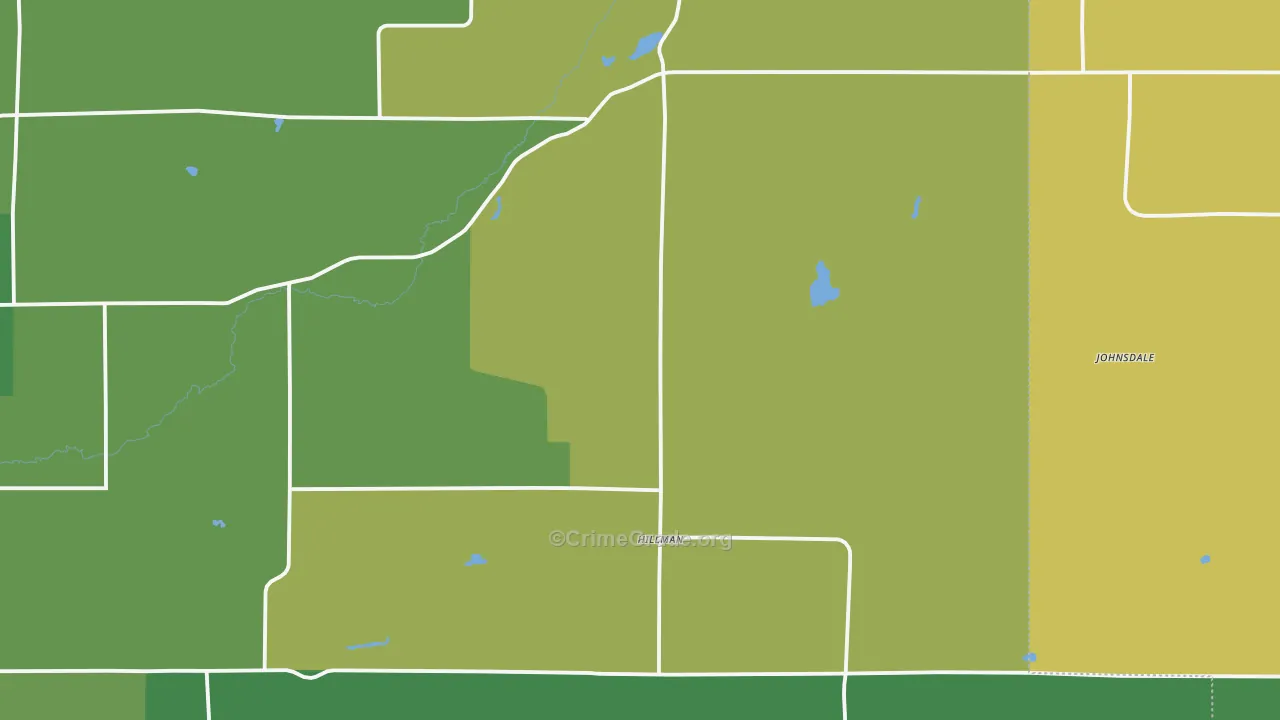 Hillman, MN Map of Drug-Related Crime Rates