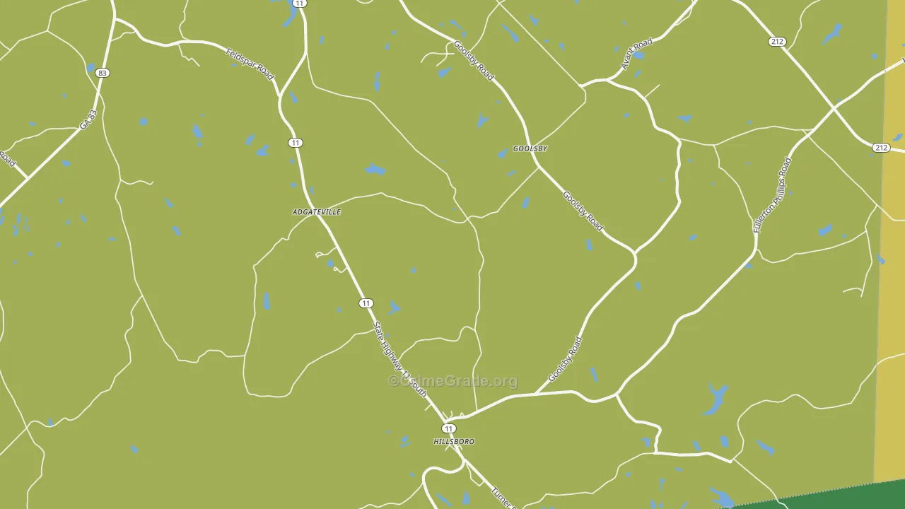 Hillsboro, GA Map of Drug-Related Crime Rates