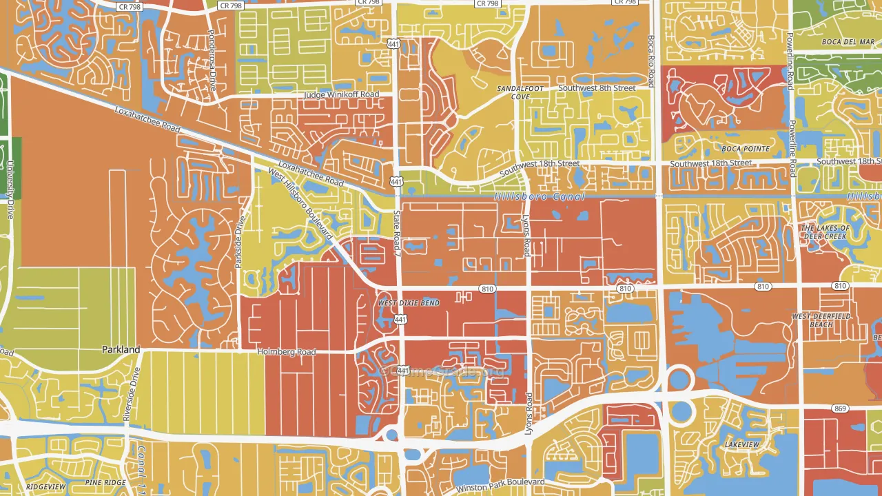 Hillsboro Pines, FL Map of Drug-Related Crime Rates