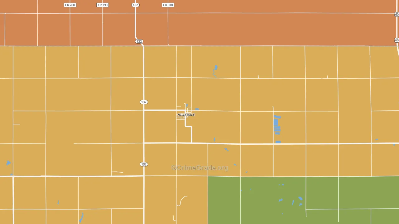 Hillsdale, OK Map of Drug-Related Crime Rates