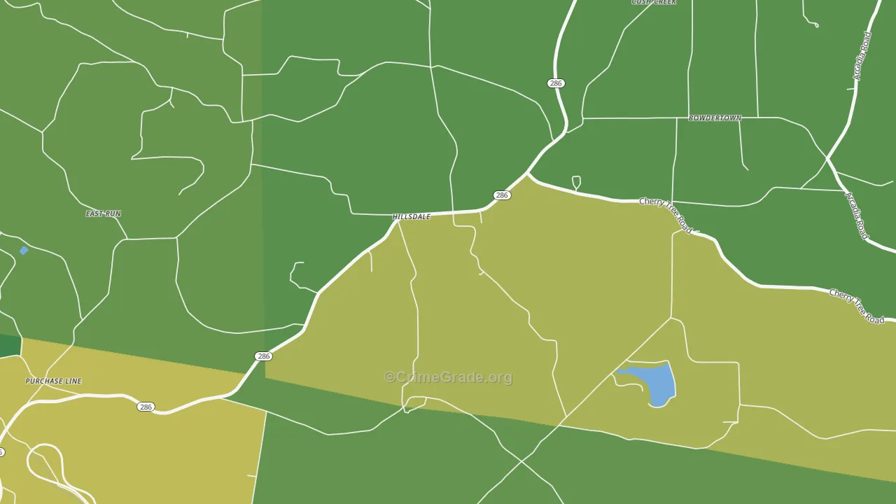 Hillsdale, PA Map of Drug-Related Crime Rates
