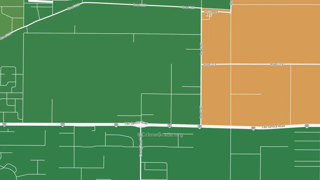 Hillsdale, WY Map of Drug-Related Crime Rates