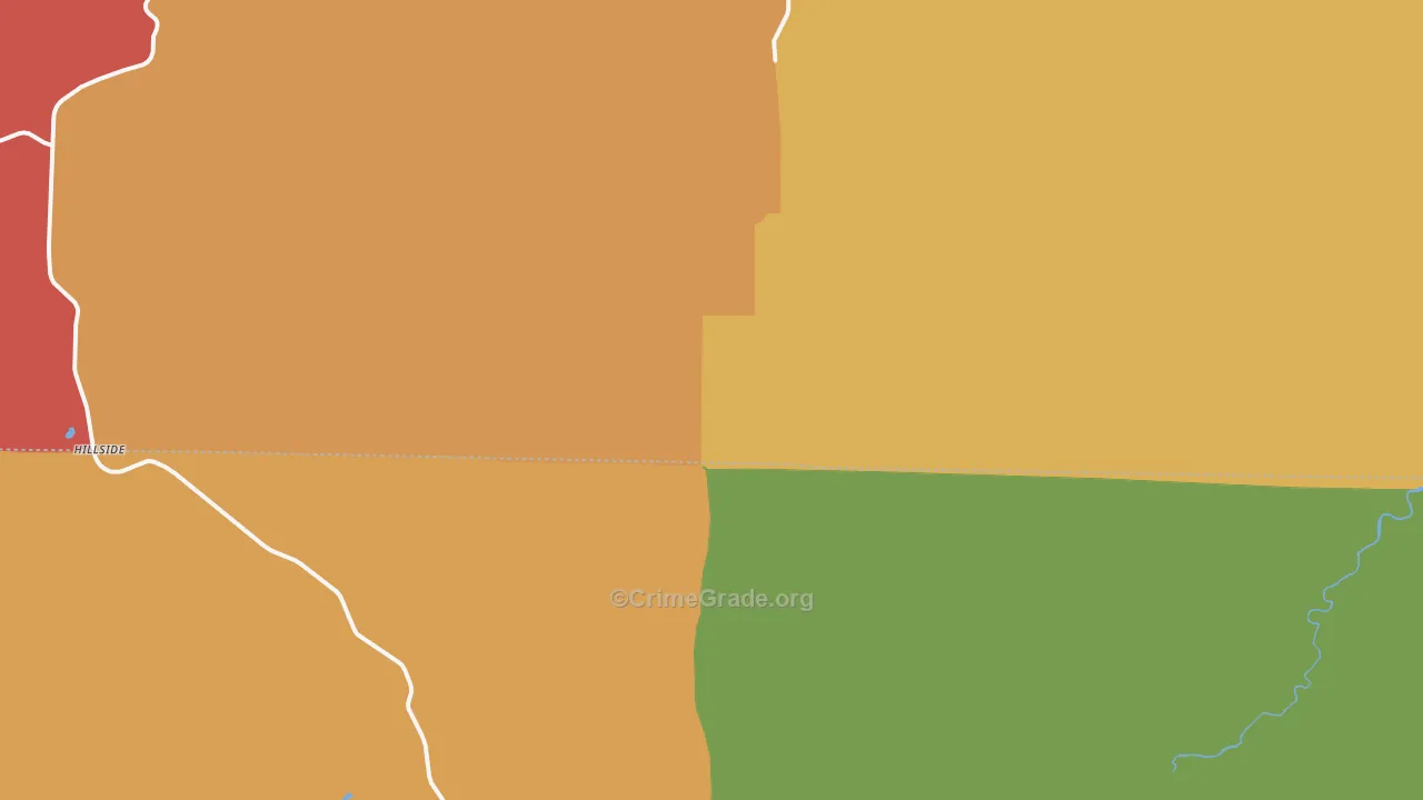 Hillside, CO Map of Drug-Related Crime Rates