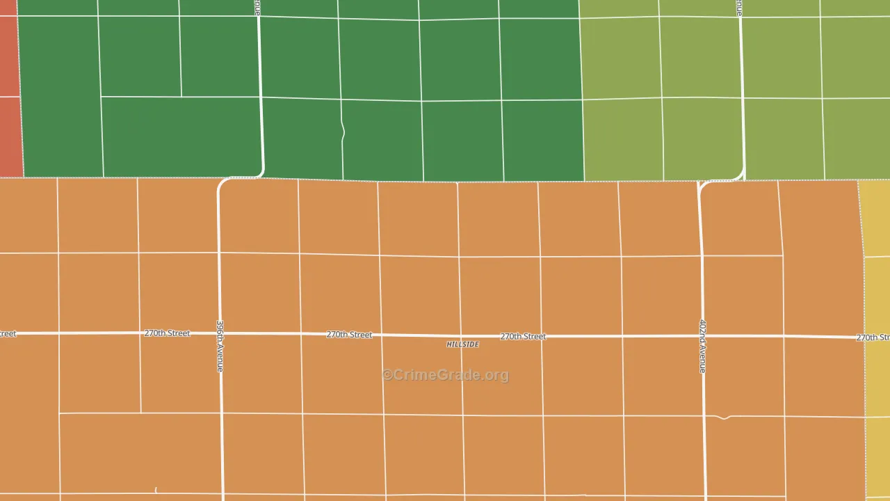 Hillside, SD Map of Drug-Related Crime Rates