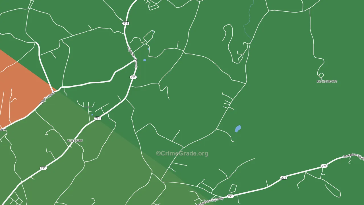 Hillsview, PA Map of Drug-Related Crime Rates