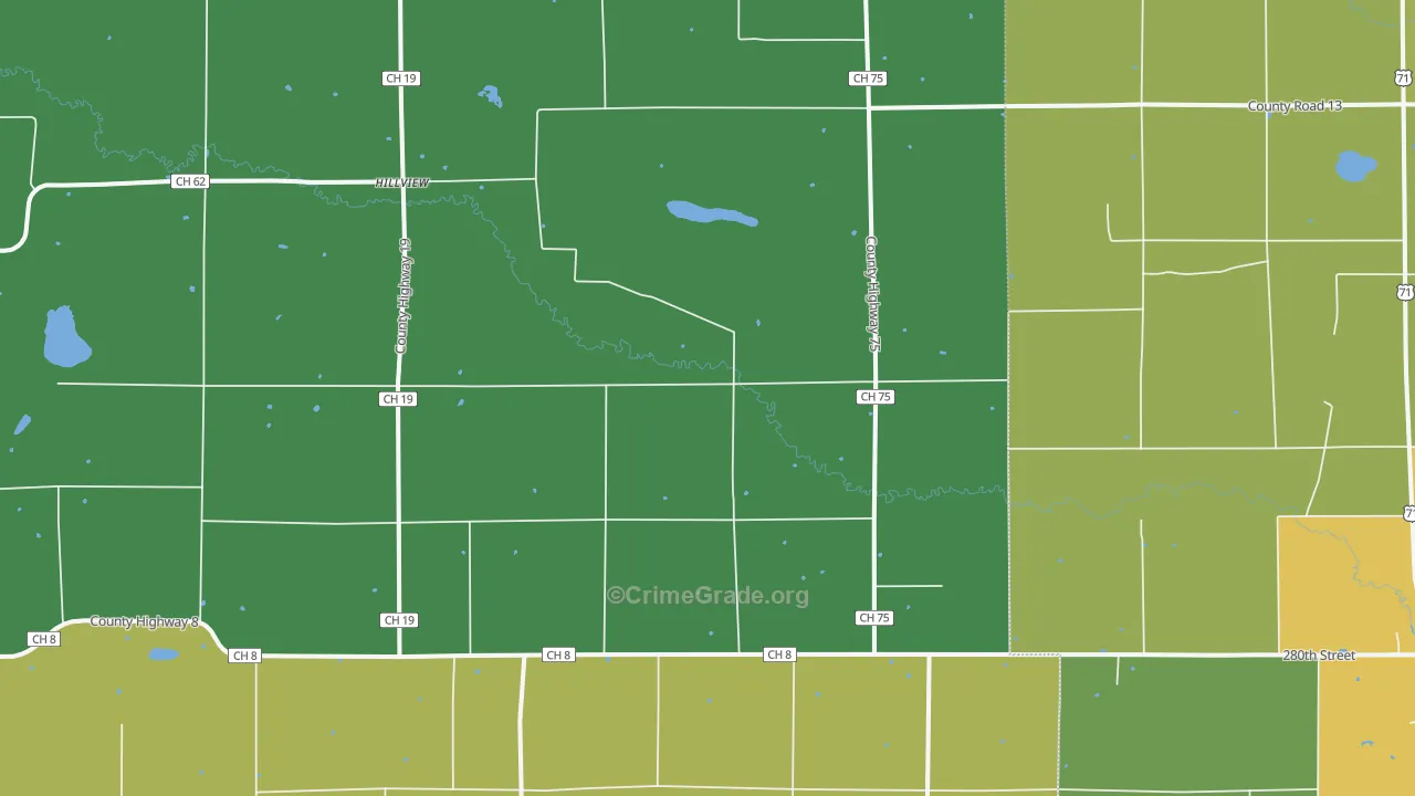 Hillview, MN Map of Drug-Related Crime Rates