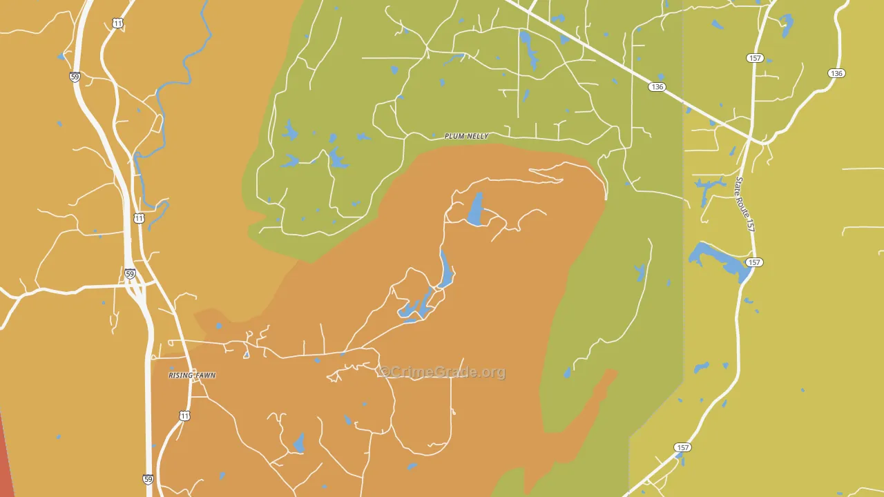 Hinkles, GA Map of Drug-Related Crime Rates