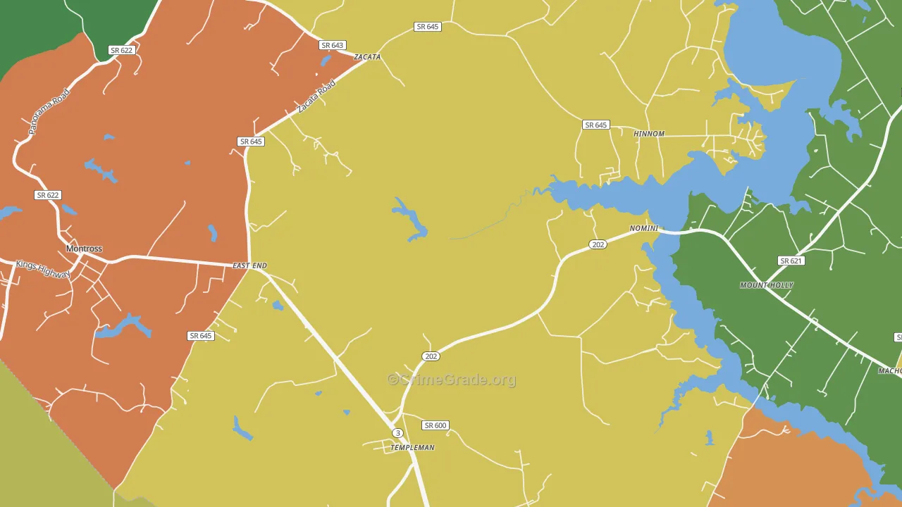 Hinnom, VA Map of Drug-Related Crime Rates