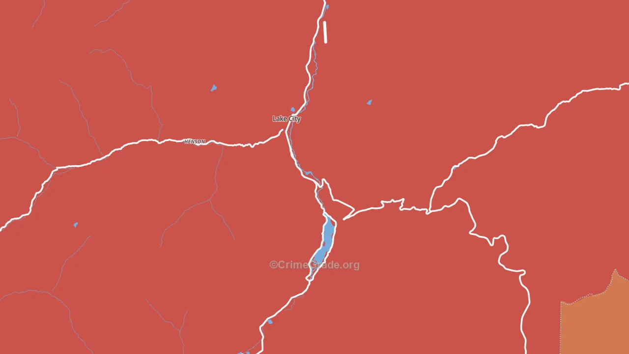 Hinsdale County, CO Map of Drug-Related Crime Rates