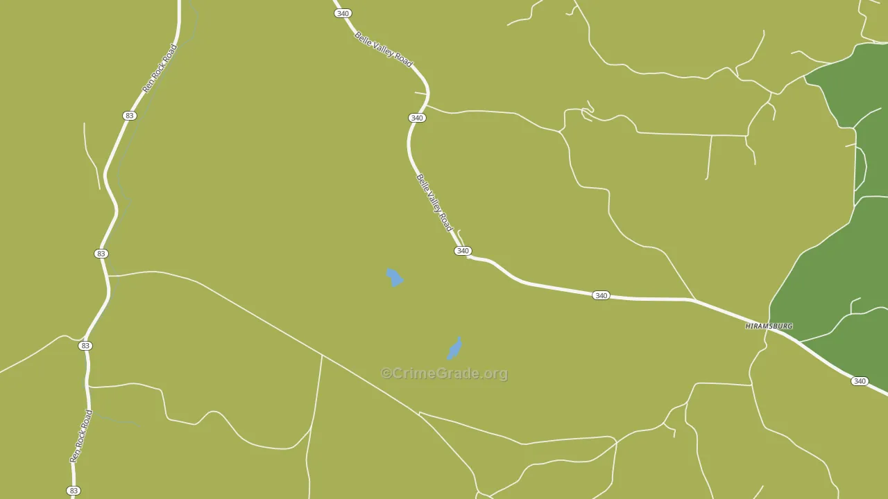 Hiramsburg, OH Map of Drug-Related Crime Rates